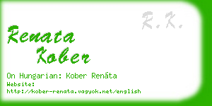 renata kober business card